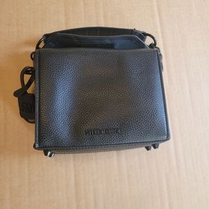 Steve Madden Textured Black Messenger Bag
